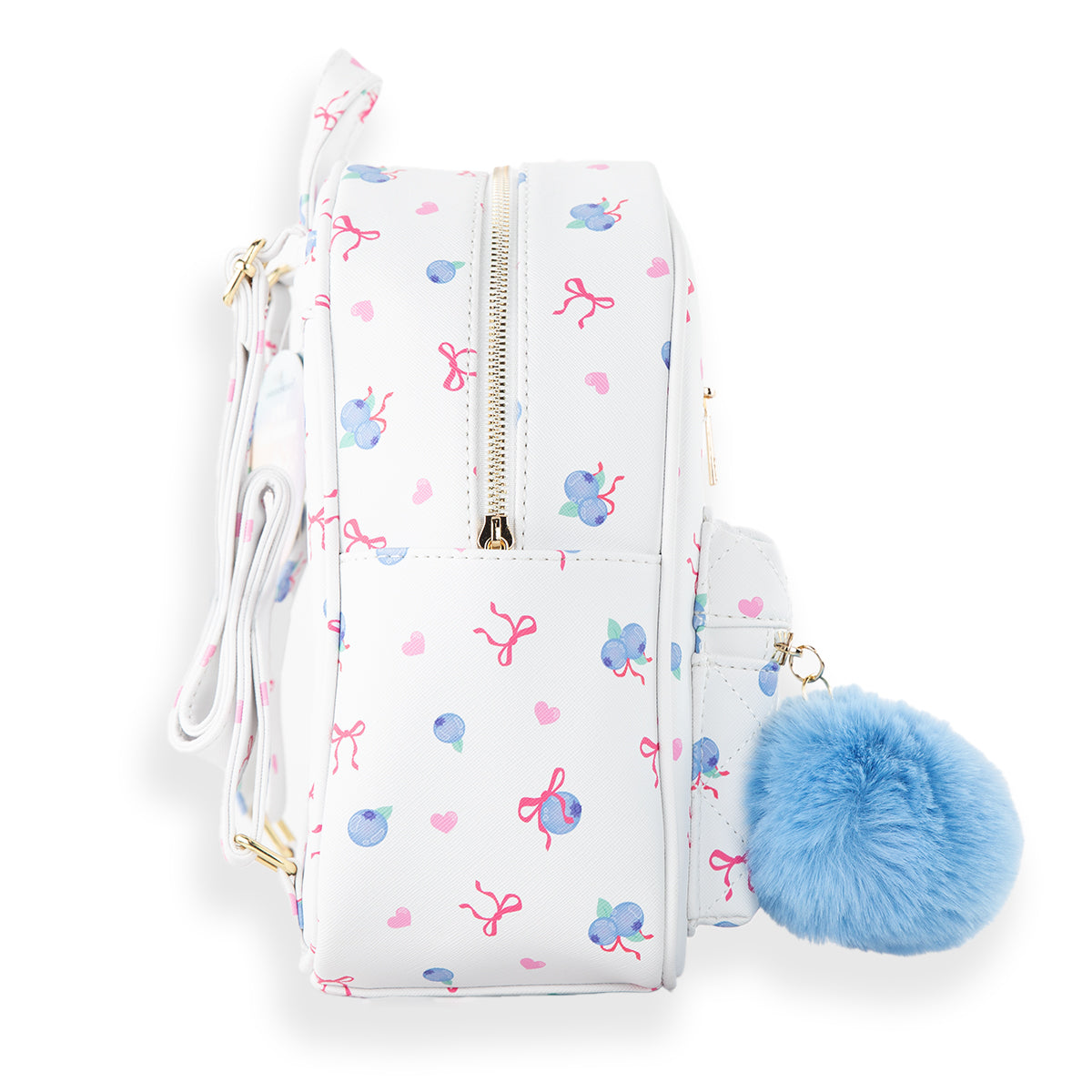Blueberry & Ribbon Quilted Mini Backpack Set