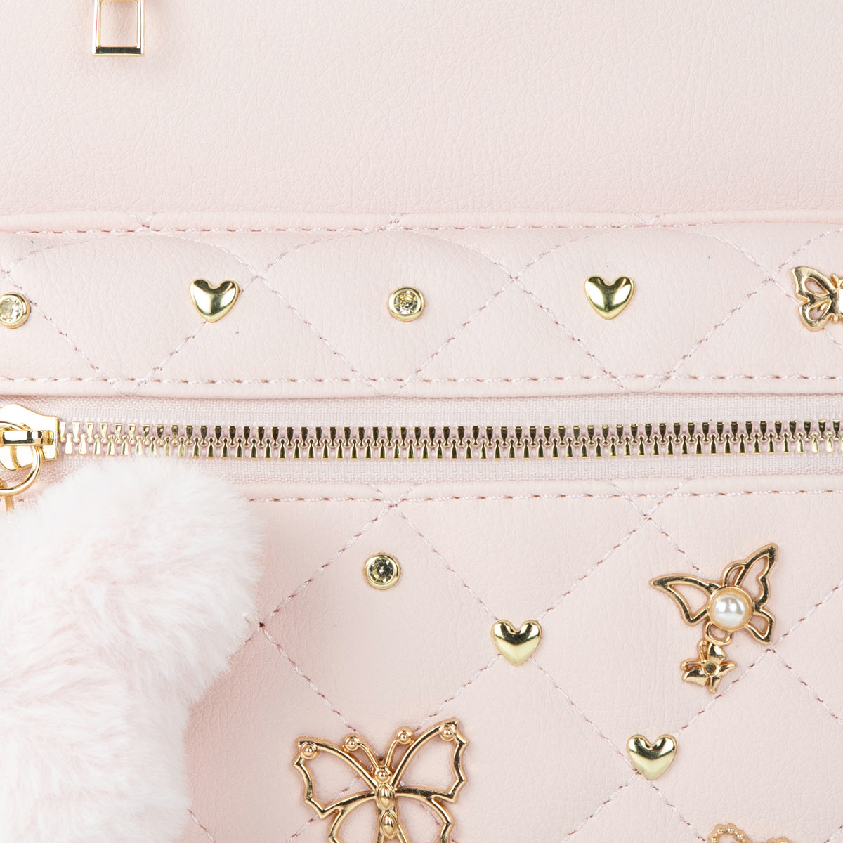 Blush Butterfly Quilted Mini Backpack Set