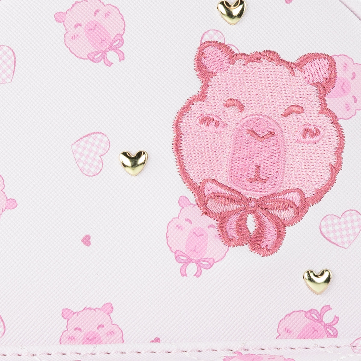 Candy Pink Capybara Mini Backpack Set
