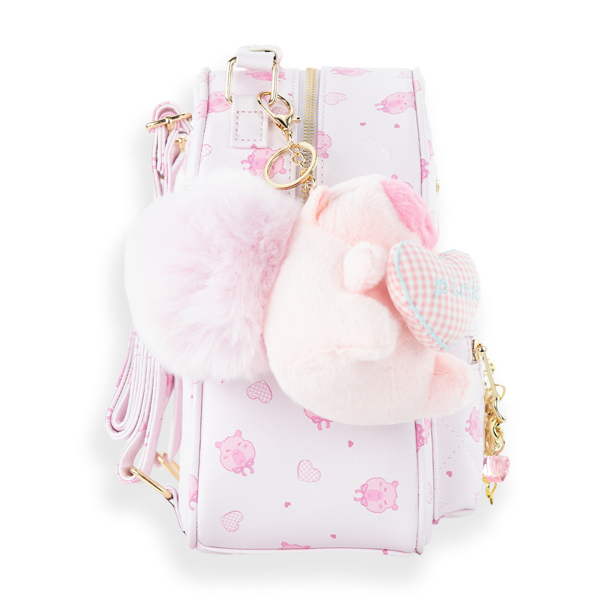 Candy Pink Capybara Mini Backpack Set