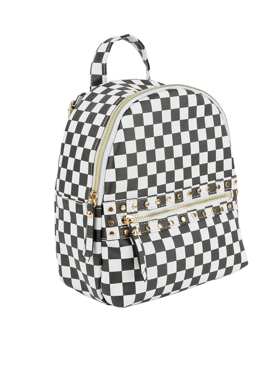 Load image into Gallery viewer, Checker Printed Backpack - Under1Sky
